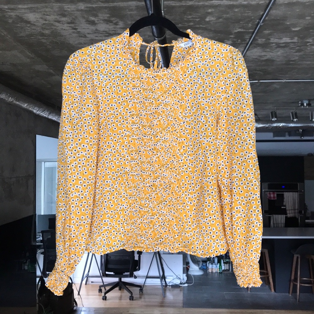 Zara yellow blouse